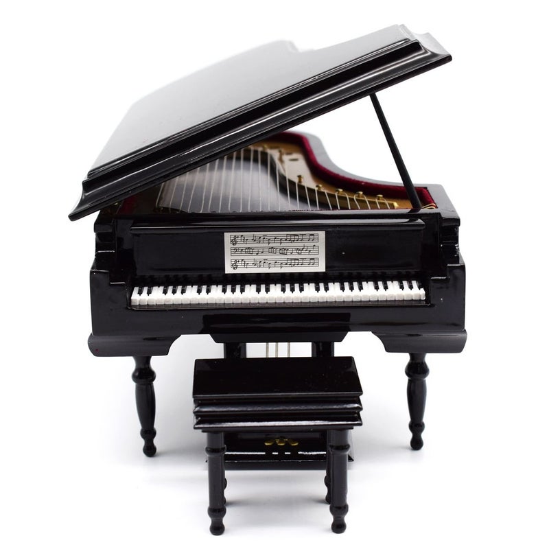 SHTWX Mylifestyle Piano Music Box with Bench and Black Case Musical Boxes Gift for Christmas/Birthday/Valentine's Day, Melody Castle in The Sky - Image 2
